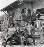 A promo shot of Candle, including (standing L-R) Kathy Salerno, Mike Milligan, Ron Krueger, Mark Pendergrass, Frank Hernandez (sitting L-R) Glenn Wilkinson, Tee Boswell, Ane Weber, Mary Gross, Georgian Banov.