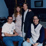 Recording 'Songs for Guideposts Junction' with actress and voice-over artist, Jodi Benson. Also seen, husband (and actor) Ray Benson, and engineer, David Schober.